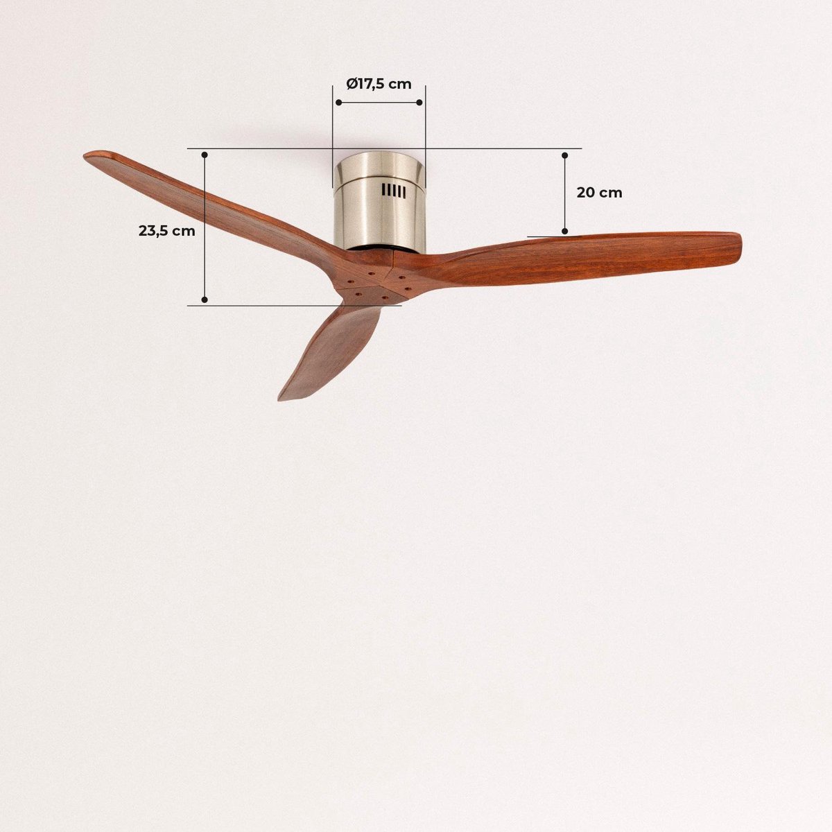 CREATE - Plafondventilator 40W Silent ⌀132 Cm - Met Verlichting Drie Temperaturen Met Wifi Met Afstandsbediening 6 Snelheden Timer Zomer Winter Functie Nikkel Wind Calm 84355726 2