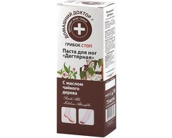 Natuurlijke teer voetpasta, met tea tree etherische olie, 75gr