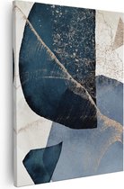 Artaza - Canvas Schilderij - Abstracte Kunst - Marmer met Gloed - 80x100 - Groot - Foto Op Canvas - Canvas Print