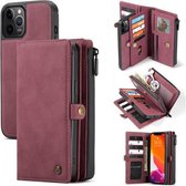 CaseMe - Telefoonhoesje geschikt voor Apple iPhone 13 Pro Max - Back Cover en Wallet Book Case - Multifunctioneel - Rood