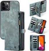 CaseMe - Telefoonhoesje geschikt voor Apple iPhone 13 Pro Max - 2 in 1 Book Case en Back Cover - Blauw