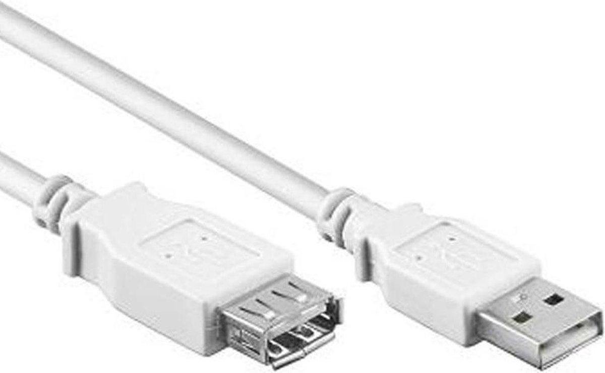 USB verlengkabel 2.0 - Wit - 0.6 meter - Allteq