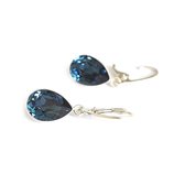 Jewels with Flair - Oorbellen  Sterling zilver - Montana blauw