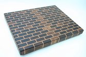Sluiter woodwork - snijplank -  notenhout met een esdoorn bies - handgemaakt -uniek - kopshout