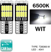 T10 Led Lamp Helder Wit (Set 2 stuks) 6500K Canbus 5W5 | W5W | Led Signal Light | 12V | 168 | 194 | 2x | Stadslicht | Kentekenplaat Verlichting | 4014 26SMD | Autolamp | 6000 | 650