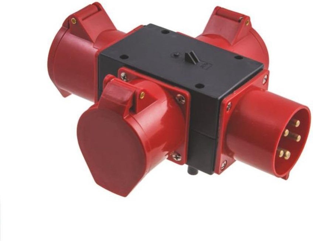 Compacte rubberen stroomverdeler BSV 3 LS E/16 2 IP44 1m H07RN-F 5G1,5 3xCEE400V 3x230V