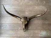 Longhorn Skull 1 Meter - Longhoorn - Buffalo Skull - Brons - 100 cm