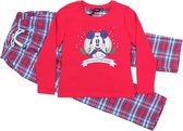 Rode, geruite kerstpyjama Mickey Mouse MAAT S