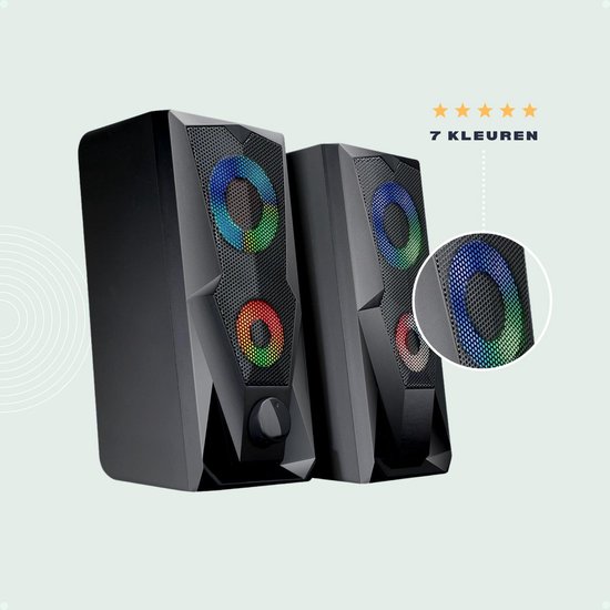 Alsjeblieft kijk eeuwig belangrijk Battletron gaming speakers met led licht | bol.com