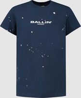 Ballin Amsterdam -  Jongens Slim Fit   T-shirt  - Blauw - Maat 128