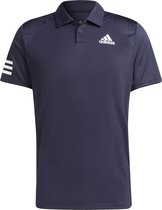 adidas Poloshirt - Mannen - donkerblauw/wit