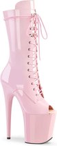 Pleaser - FLAMINGO-1051 Plateau Laarzen - Paaldans schoenen - 35 Shoes - Roze