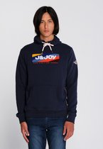 J&JOY - Sweater Mannen Moraine Lake Navy Hood