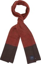ELGAR | Rood gebreide sjaal met kleurverschil in onderkant