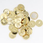 100 Gouden metalen knoop 20mm Vintage blazerknopen H met lijn stijl Italiaanse kwaliteit