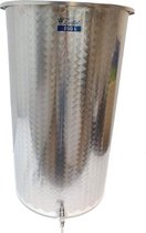 Wijn maken - Vergistingsvat - Gistvat - Gistingsfles- Brouwketel met waterslot fermentatieslot en vlottend deksel - 250 liter