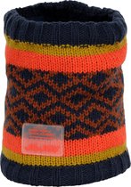 J&JOY - Sjaal Mannen Ontario Forest Navy & Orange Jacquard