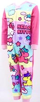 Hello Kitty Onesie / Jumpsuit / Pyjama - met Eenhoorn - fuchsia - maat 104 (maatlabel 110) 5