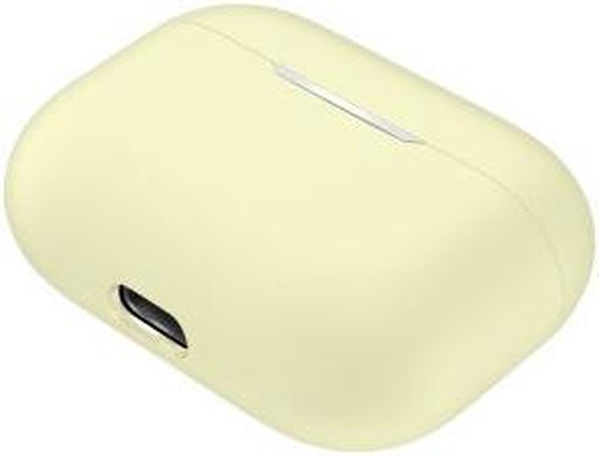 Apple AirPods Pro - Siliconen Case Cover - Geschikt voor AirPods Pro - Kleur Geel