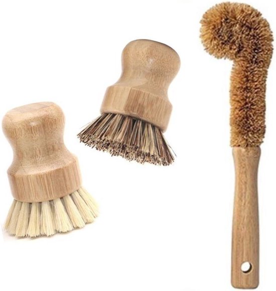 Brosse à vaisselle avec 2 brosses de nettoyage remplaçables