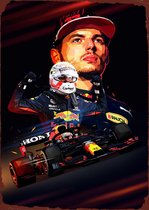 Max Verstappen metalen bord / poster (20-30cm) - Red Bull Racing- Formule 1 - Redbull - Red bull - Redbull racing - Verstappen - F1 - F1 2021