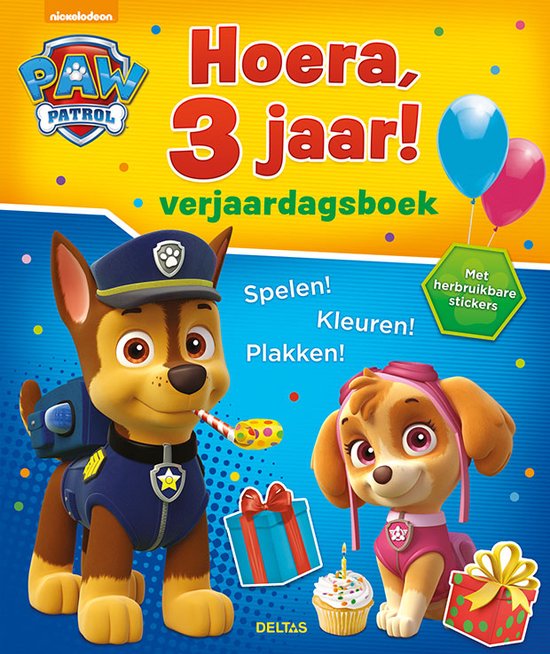 Afbeelding van Paw Patrol  -   Hoera, 3 jaar! Verjaardagsboek speelgoed