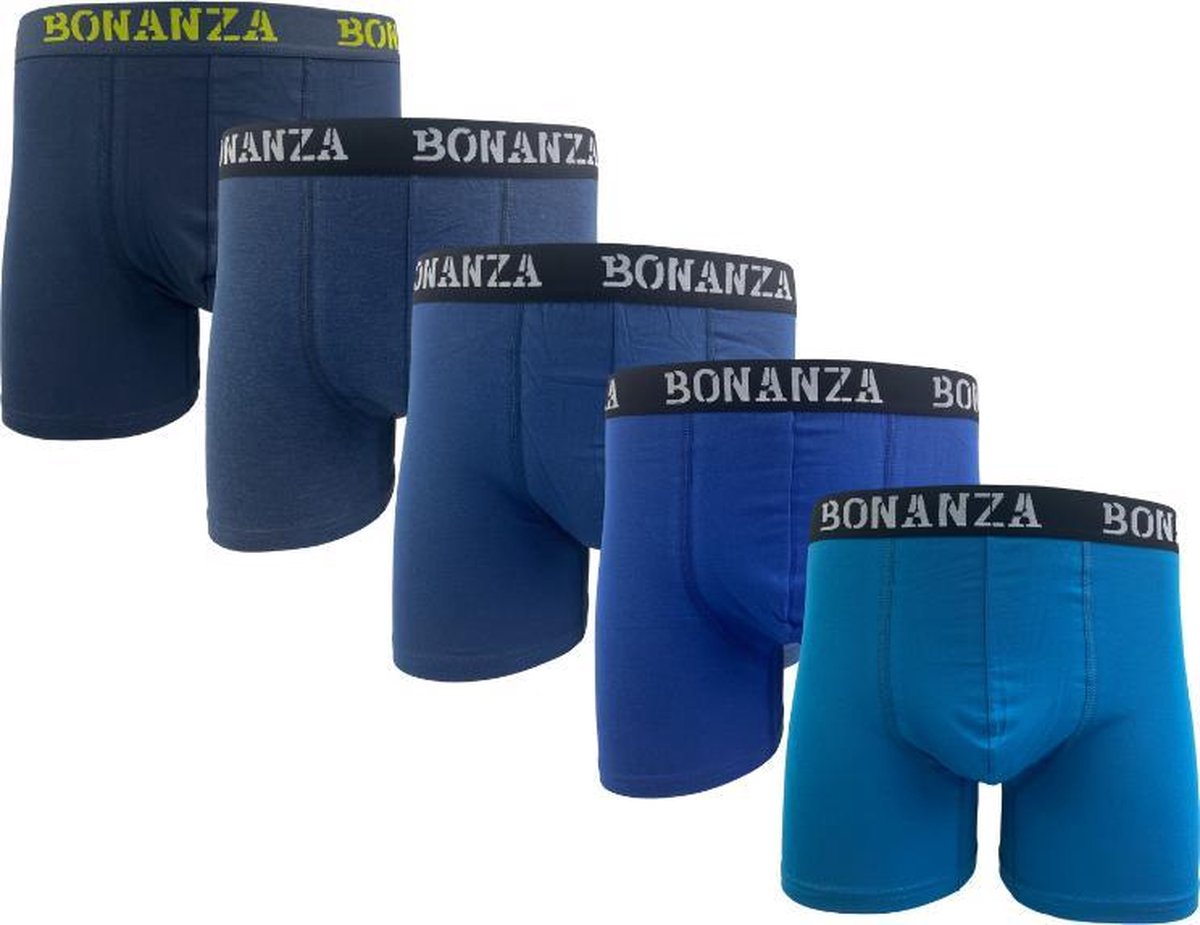 Bonanza boxershorts - 5 Pack - Katoen - Ocean/Blue - Maat XXL