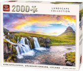 King Puzzle 2000 Pièces (96 x 68 cm) - Chutes d'eau Kirkjufellsfoss Islande - Jigsaw Puzzle Landscape