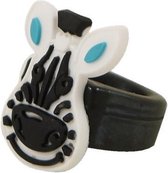 ring zebra junior 1,6 cm rubber zwart/wit