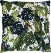 Sierkussen - Velvet Botanisch - Groen - 45 Cm X 45 Cm