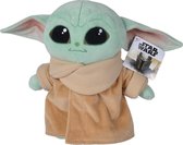 Disney Star Wars The Mandalorian - Yoda Pluche Knuffel 26 cm  + StarWars Sticker! | The Child Groku -The Last Jedi Speelgoed knuffelpop voor kinderen jongens meisjes | Porg Darth Vader Luke S