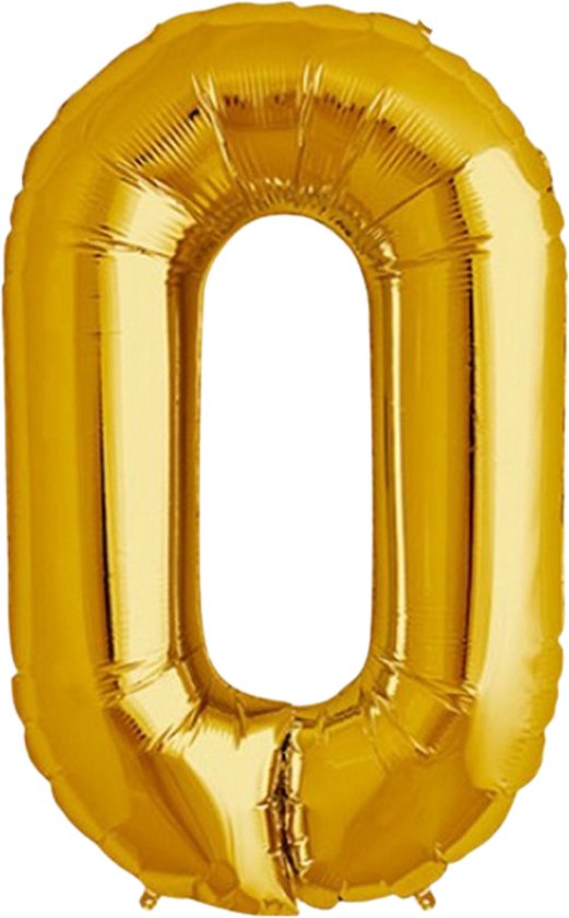 3BMT - Goud versiering - Folie Ballon Cijfer 0 – Verjaardag – Grote Ballonnen