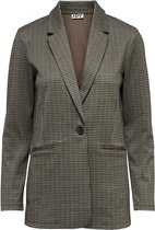 Jacqueline de Yong Blazer Jdymia L/s Button Check Blazer Jrs 15238086 Cobblestone/mini Check Dames Maat - XS