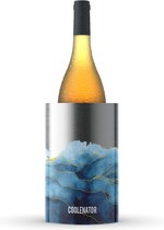 Coolenator champagnekoeler - Blauw Blad - wijnkoeler - flessenkoeler - met vrieselement