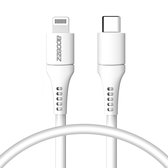Accezz Apple Lightning naar USB-C Male kabel - 0.2 meter - Wit