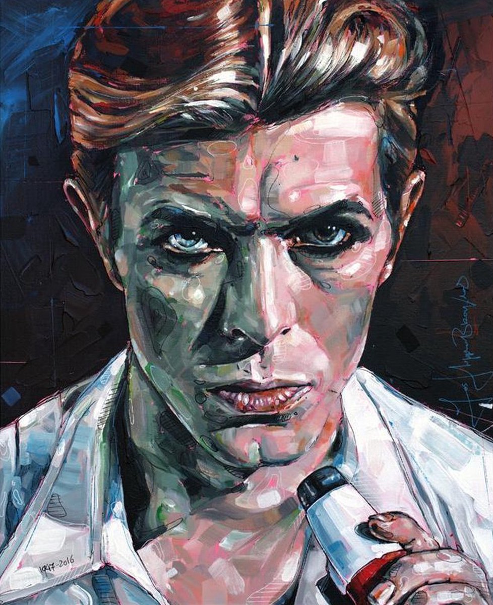 Passionforart.eu Poster - David Bowie - 70 X 100 Cm - Multicolor Full colour