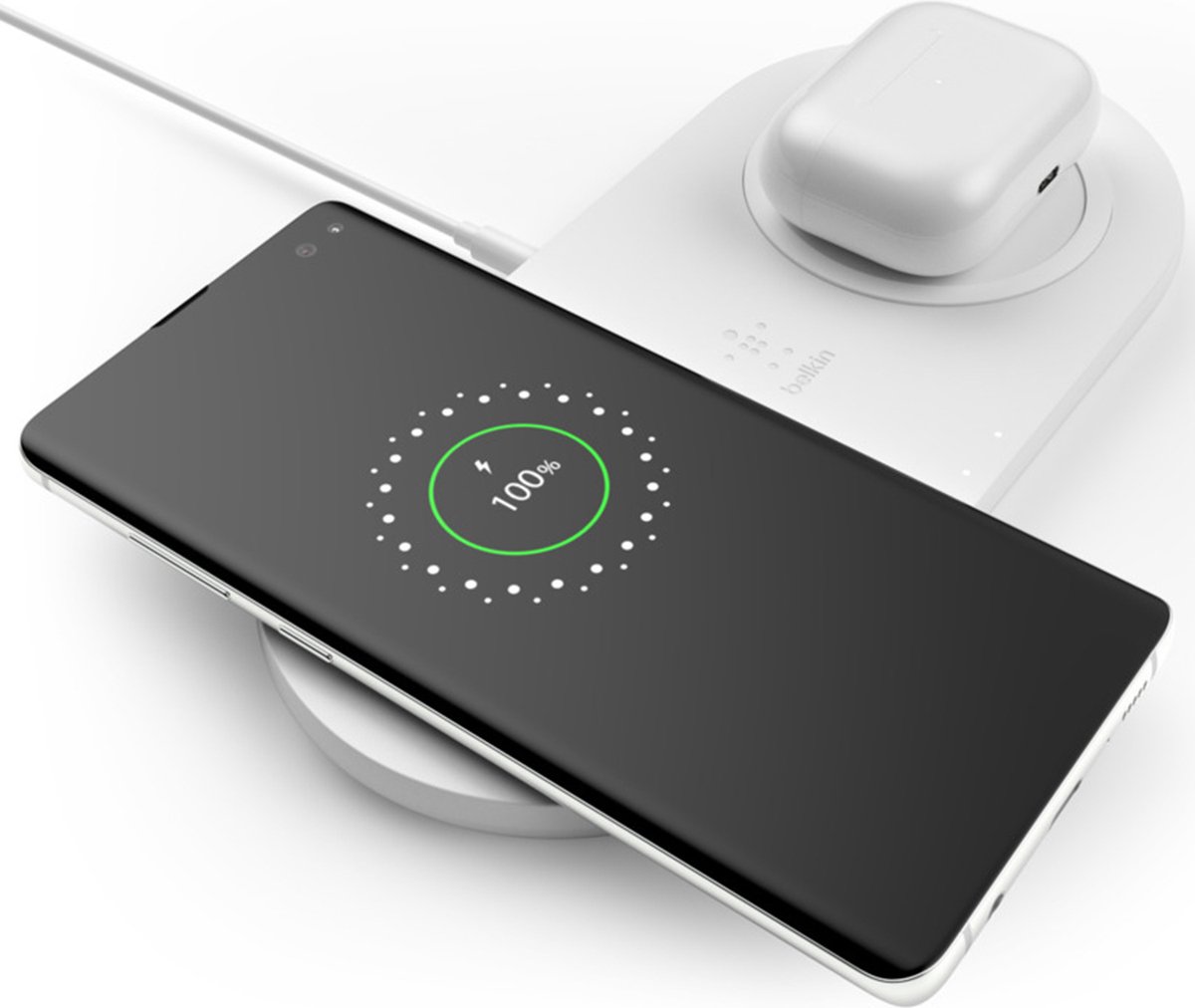 Belkin BoostCharge Dual Draadloze Oplader 10W Wit