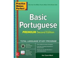 Omslag van Practice Makes Perfect Basic Portuguese, Premium Second Edition NTC FOREIGN LANGUAGE