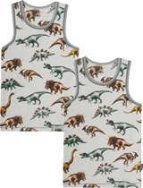 Claesen's Jongens 2-Pack Hemd- Dinosaurus Print- Maat 92-98