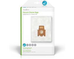 Nedis Stofzuigerzak - 4 Stuks - Synthetisch - Meest verkocht voor: Hoover H30 - Wit