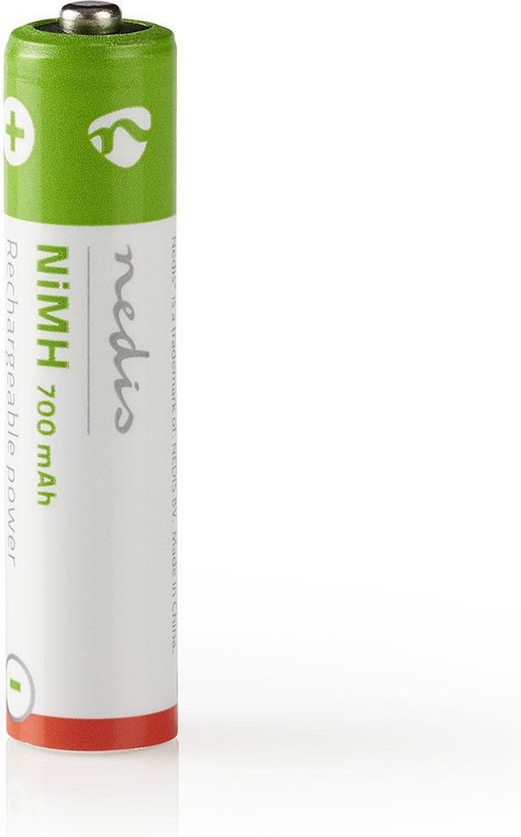 Nedis Oplaadbare NiMH-Batterij AAA | 1.2 V DC | 700 mAh | Voorgeladen | 4-Blister