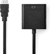 Nedis HDMI™ Kabel | HDMI™ Connector | VGA Female 15p / 3,5 mm Female | 1080p | Vernikkeld | 0.20 m | Recht | PVC | Zwart | Polybag