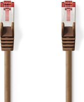 Nedis CAT6-kabel | RJ45 Male | RJ45 Male | S/FTP | 1.00 m | Rond | LSZH | Bruin | Polybag