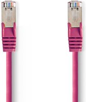 Nedis CAT5e-Kabel | SF/UTP | RJ45 Male | RJ45 Male | 0.30 m | Rond | PVC | Roze | Polybag