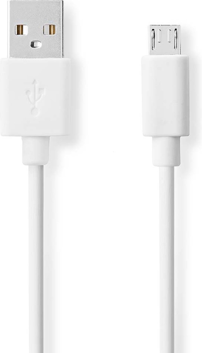 USB 2.0-Kabel | A Male - Micro-B Male | 1,0 m | Wit