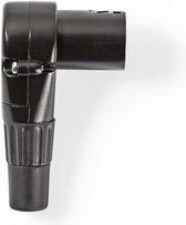 Nedis XLR-Connector - Gehoekt - Male - Vernikkeld - Solderen - Diameter kabelinvoer: 5.0 mm - Metaal - Zwart - 1 Stuks - Polybag