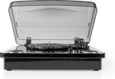 Nedis Platenspeler - 33 / 45 / 78 rpm - Riemaandrijving - 1x Stereo RCA - Bluetooth - 18 W - Ingebouwde (voor) versterker - MP3 conversie - ABS / MDF - Zwart