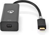 Nedis USB-C Adapter - USB 3.2 Gen 1 - USB-C Male - Mini DisplayPort Female - 0.20 m - Rond - Verguld - PVC - Antraciet - Window Box