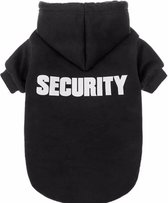 Honden Hoodie Security - Hondenjas - 2 kg Hond - Truien - Hondentrui met capuchon en koord - Hondenjas met Capuchon - Zwart