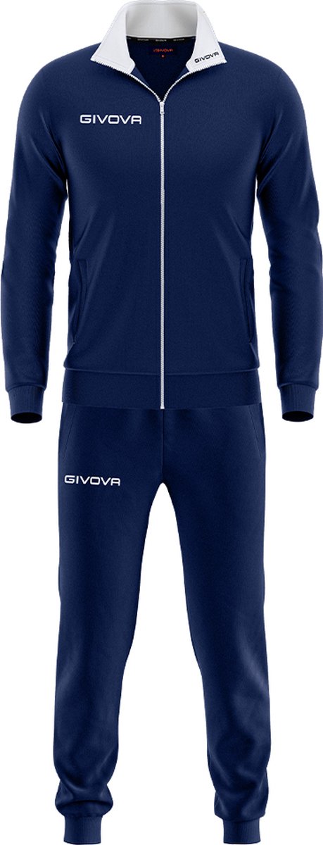 Trainingspak Tuta torino triacetato, Navy Blauw/Wit, maat XS (152-158)
